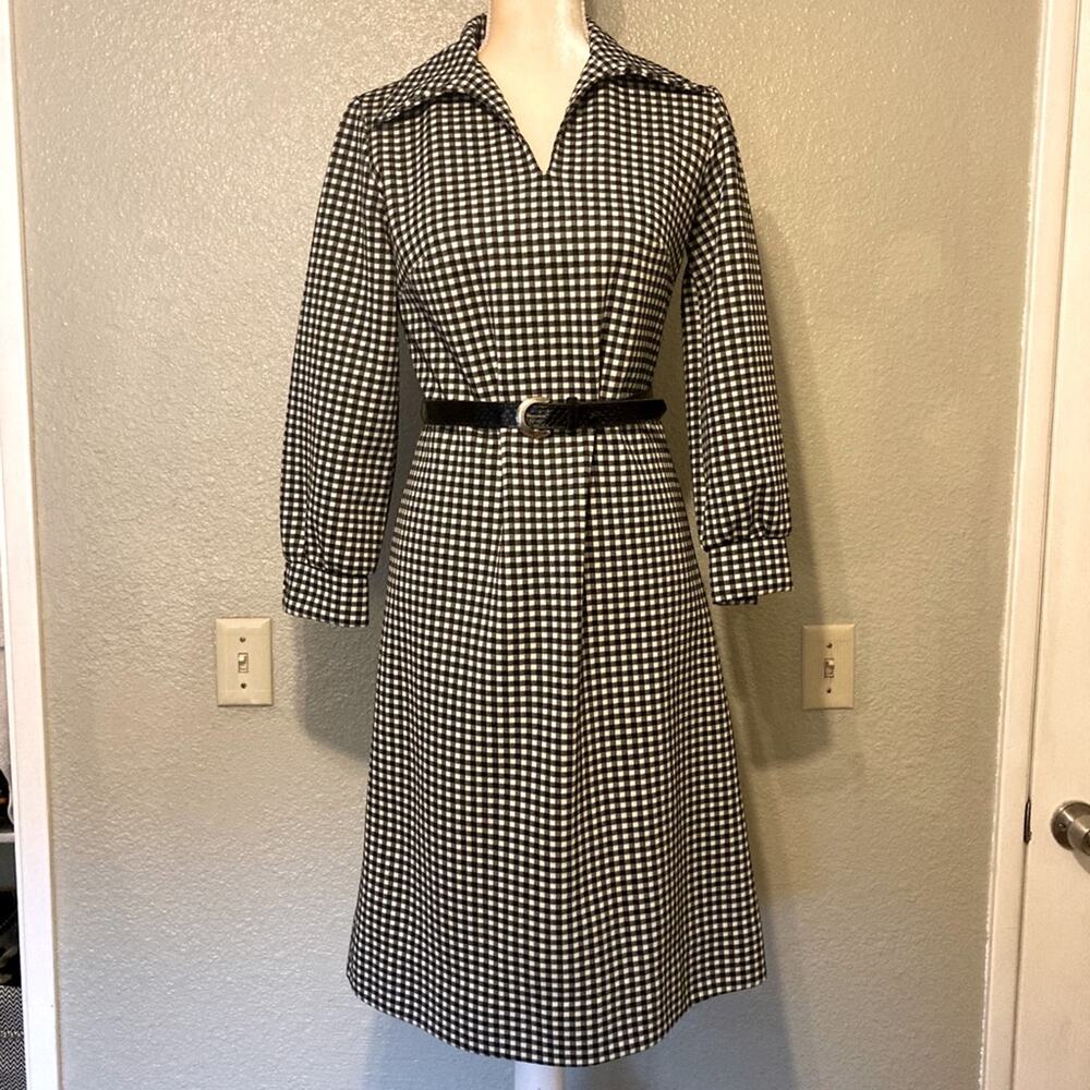 1960's Bleeker street plaid dress